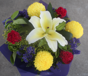 Yellow and red bouquet for special occasions